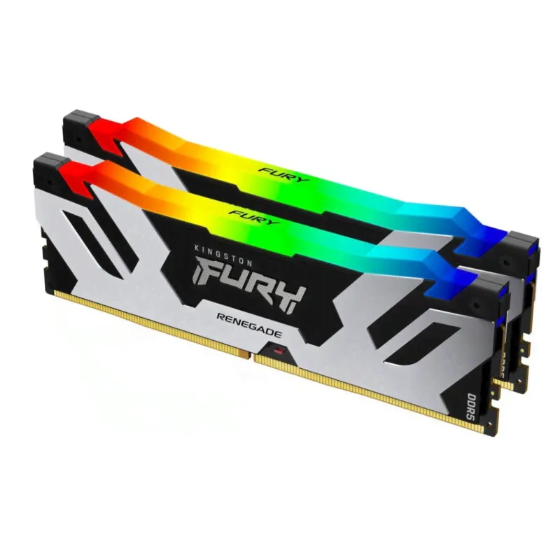 ОЗУ 32Gb 2x16GB/6400 Kingston FURY Renegade Silver RGB (KF564C32RSAK2-32) DDR5-0
