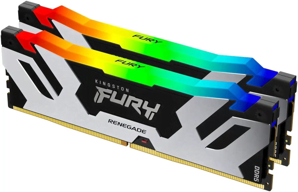 Оперативная память Kingston DDR5 96GB 6000MT/s DDR5 CL32 DIMM (Kit of 2) FURY Renegade Silver XMP KF560C32RSK2-96